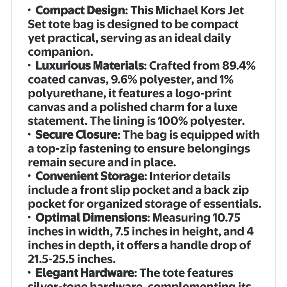 Michael Kors Black Logo Tote Bag with MK Charm - Picture 9 of 11